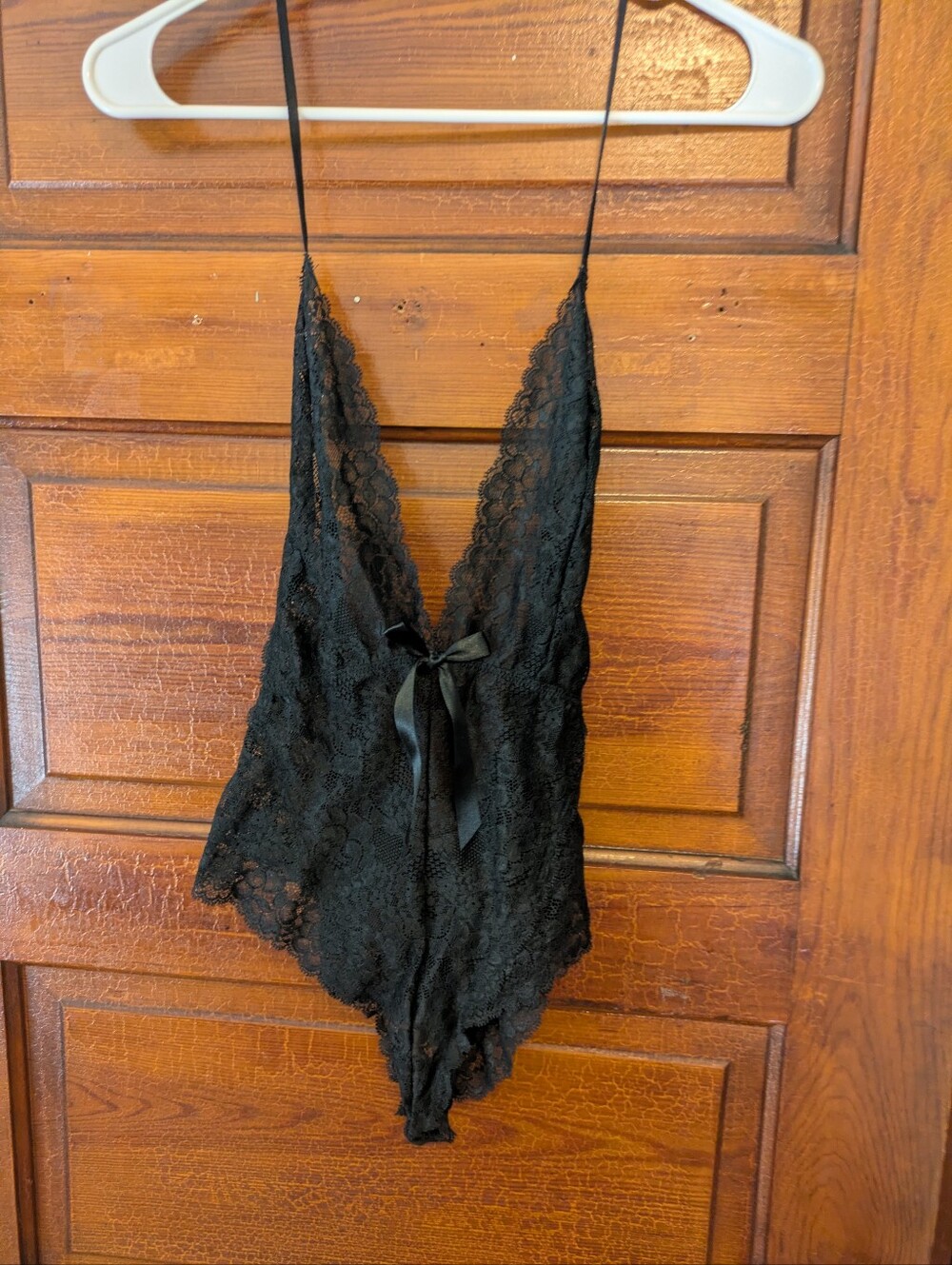 Victoria's Secret Backless Black Lace Teddy Size Small